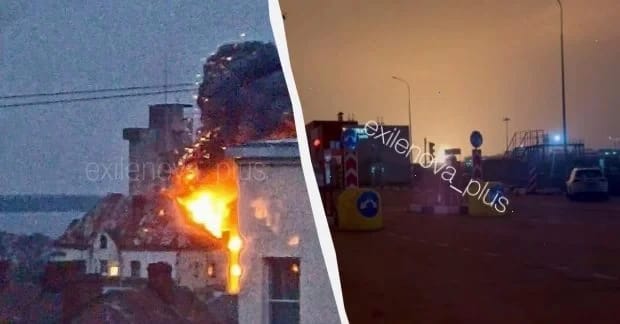 Дрони атакують: Пожежі в портах Усть-Луги та Виборга після атаки