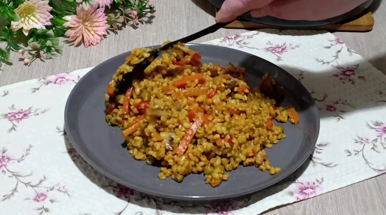 пісний булгур з овочами — крок 6, покроковий рецепт