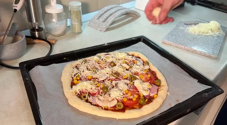 рецепт піци з — крок 6, покроковий рецепт