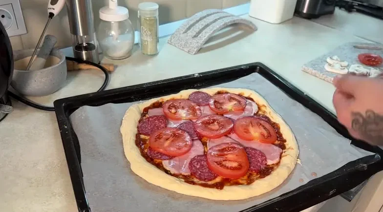 рецепт піци з — крок 7, покроковий рецепт