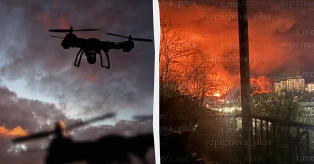 У Туапсе після атаки дронів палає один із найбільших НПЗ Росії (фото, відео)