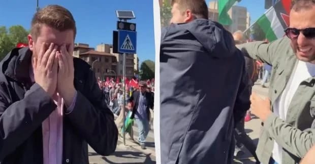 В Італії напали на активістів з українськими прапорами