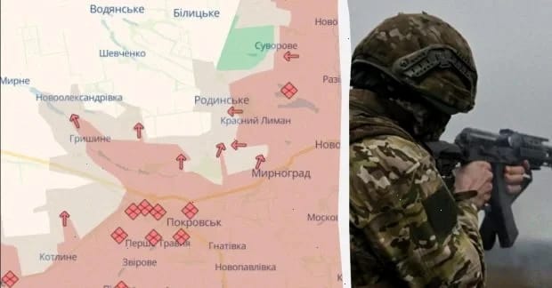 РФ хоче дотиснути Мирноград і вже майже окупувала Гришине: у DeepState розповіли деталі